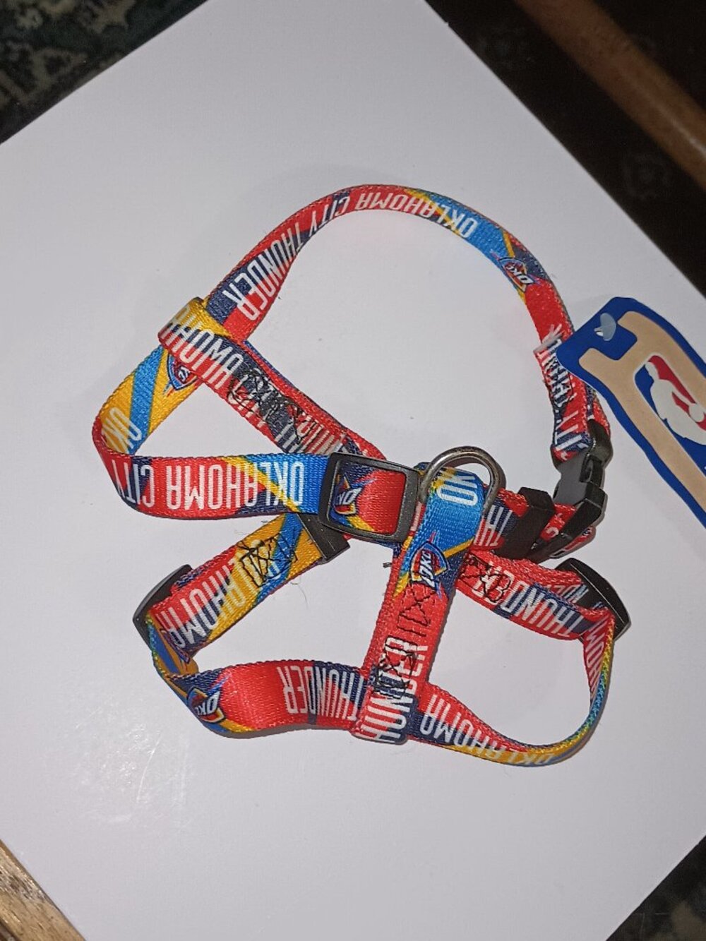 NEW Oklahoma City Thunder NBA 5/8 Inch Adjustable Pet Harness XS